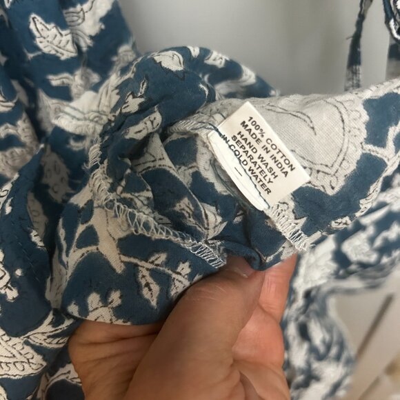 Indian Blockprint Cotton Boho Midi dress - Picture 4 of 6